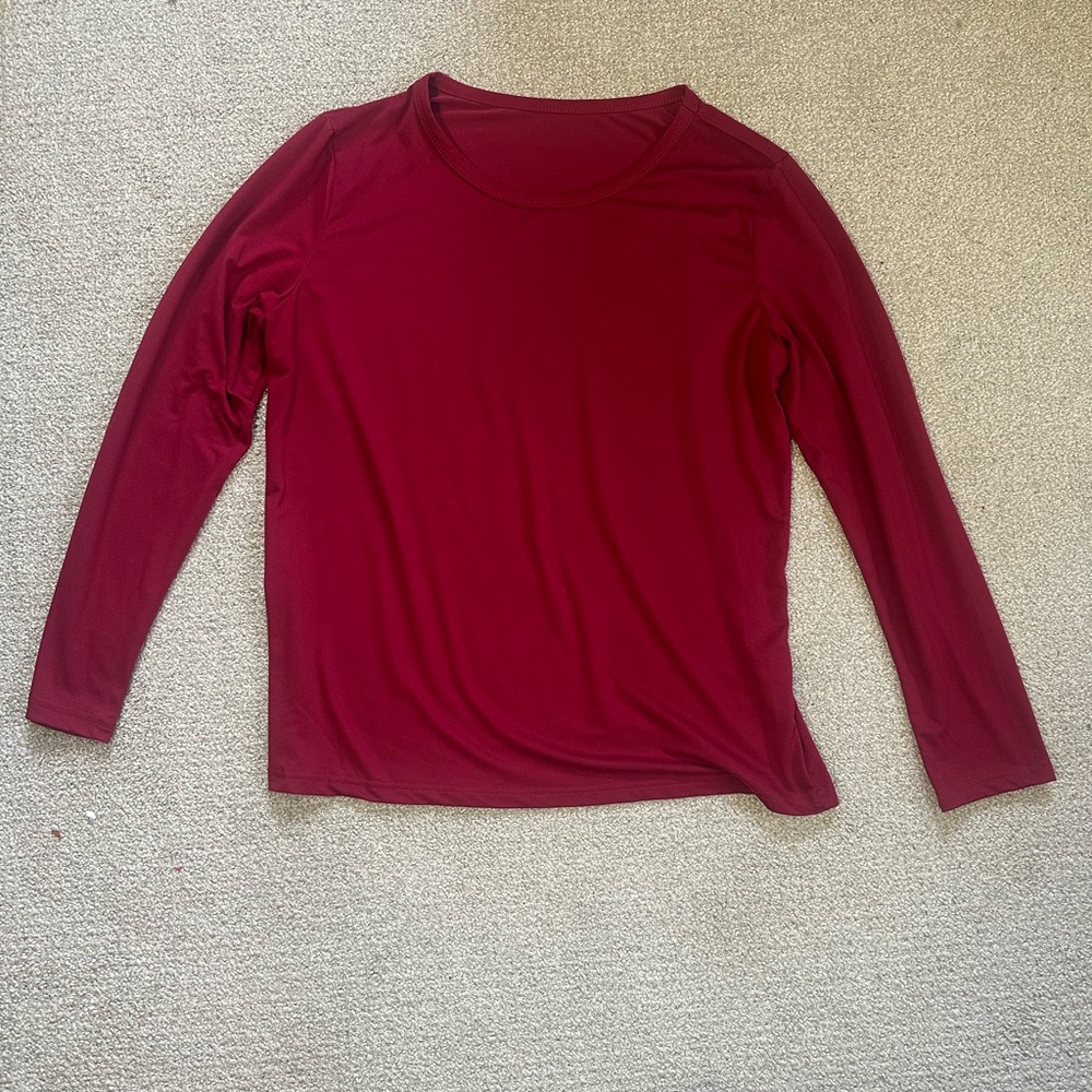 Burgundy Long Sleeve Top